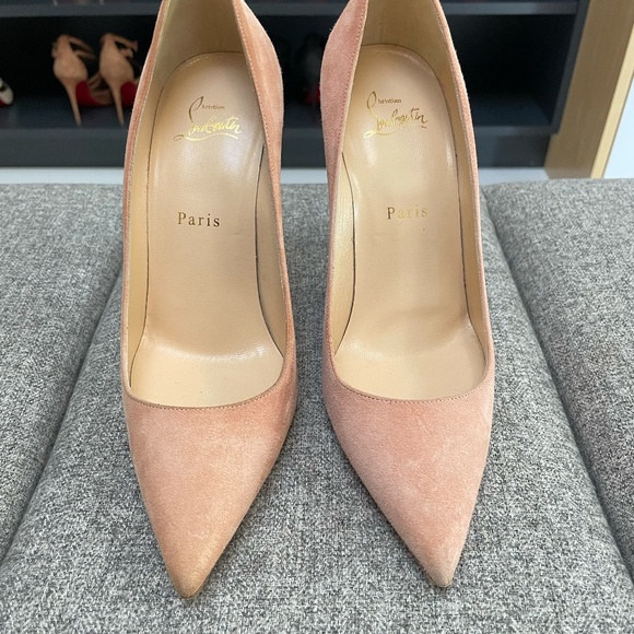 Christian Louboutin Décolleté (Kate) 100, Dusty Pink Suede EU38.5 (fits a US8) - Picture 2 of 8